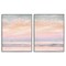 Stupell Industries Peachy Coastal Sunrise 2pc Framed Giclee Wall Art Set Design by Grace Popp